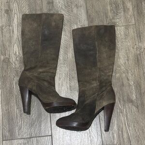 Frye Dark Brown Heeled Boots
